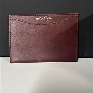 #57 Cartier Burgundy Leather Card Holder